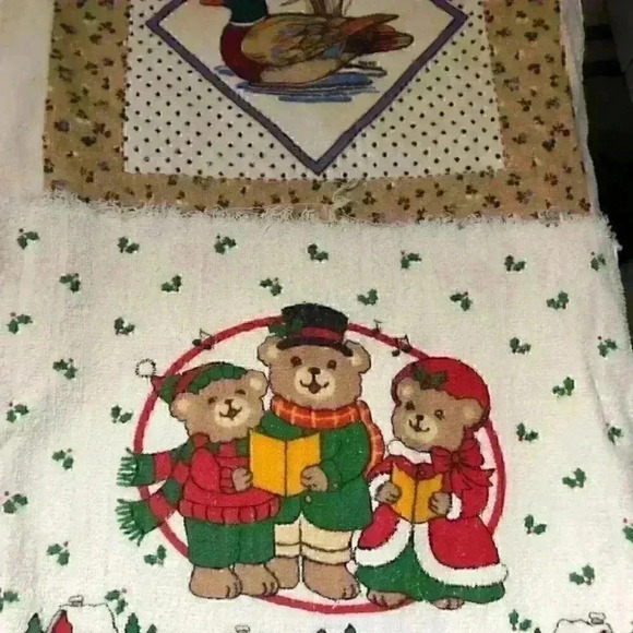 VTG 7 cut in half kitchen towels for crafting retro 90s look - Picture 2 of 3